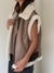 Chaleco Oversized Justi Camel - Feria Bajo Costo