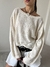 Sweater Tejido de Algodón Melita Chic Crema