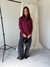Camisa Oversized New Aura Poplin Premium Guinda en internet