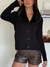 Cardigan Cuello Piel Desmontable Negro en internet