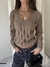 Sweater Desagujado Aman Carmel - Feria Bajo Costo