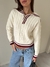 Sweater "Chomba" College. Blanco & Guinda - comprar online