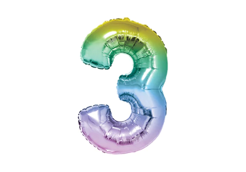 GLOBO NUMERO RAINBOW
