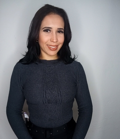 Cropped tricô cinza - comprar online