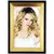 Porta-Retrato Decorativo em Plástico Preto com Detalhe Dourado – 10x15cm na internet
