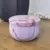 Vela Aromática Decorativa em Lata de Metal com Tampa e Tons Rosa e Roxo - 7 x 5 cm