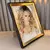 Porta-Retrato Decorativo em Plástico Preto com Detalhe Dourado - 20x25cm - comprar online