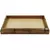 Bandeja Decorativa Retangular em Bambu com Sisal Natural e Vidro da Wolff - 30x17cm - comprar online