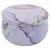 Vela Aromática Decorativa em Lata de Metal com Tampa e Tons Rosa e Roxo - 7 x 5 cm - Ella Domus