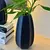 Vaso Tulipa Preto Fosco em Cerâmica - 31x17cm