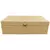 Caixa Retangular Decorativa em MDF com Couro Sintético Bege – 35x10x21cm - Ella Domus