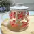 Caneca de Vidro para Chá com Desenho Floral mais Tampa e Infusor em Porcelana Branca – 380 ml