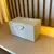 Caixa Retangular Decorativa Pequena em MDF com Couro Sintético Cinza Claro e Detalhe em Dourado – 17,5x9,5cm - comprar online