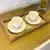 Bandeja Decorativa Retangular em Bambu com Sisal Natural e Vidro da Wolff - 30x17cm - loja online