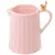 Mini Leiteira Colibri em Cerâmica Rosa com Detalhe Bird em Dourado da Wolff - 180ml - loja online