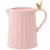 Mini Leiteira Colibri em Cerâmica Rosa com Detalhe Bird em Dourado da Wolff - 180ml - Ella Domus