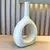 Vaso Santorini Branco Off White Fosco em Cerâmica – 25x14cm na internet