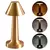 Luminária de Mesa Cone em Metal Dourado com Display Touch e Recarregável via Cabo USB – 23,5cm