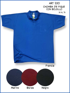 Chomba de Pique con Bolsillo para hombre en talles grandes – XtraStyle