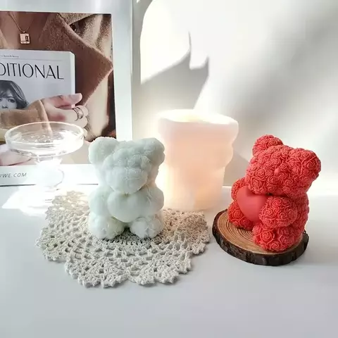 Molde de Silicona de Oso Rosa