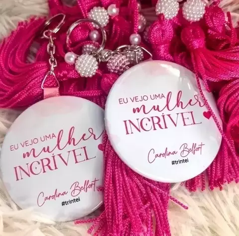 Espelho Chaveiro + Tassel