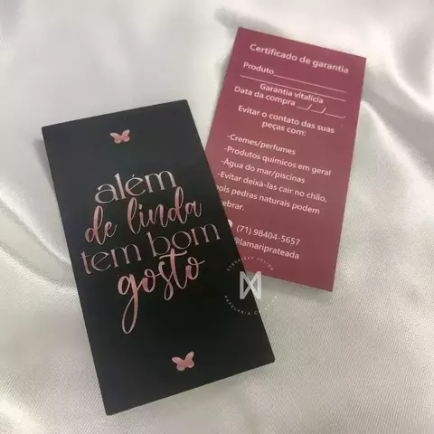 Certificado de Garantia | Verniz Local | 300g