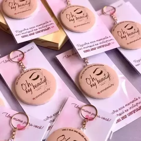 Espelho Chaveiro + Cartão