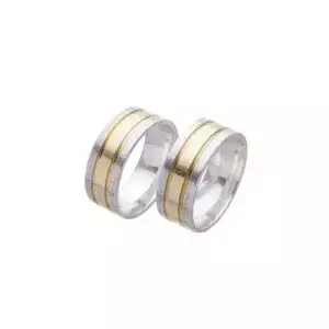 ALIANÇAS DE NAMORO COM BANHO DE OURO 8MM - comprar online