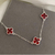Pulseira Inspiração 3 Trevos G Vermelho – Prata 925 - comprar online