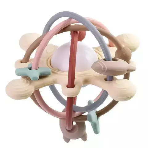 Mordedor de Silicone Montessori para Bebê - Chocalho Sensorial - comprar online
