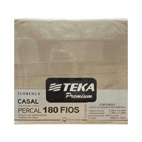 SABANAS TEKA FLORENCIA LISA 180H 100% ALGODON - comprar online