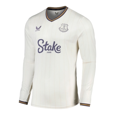 Camisa Everton III 24/25 manga longa - Torcedor Castore Masculina - Branca