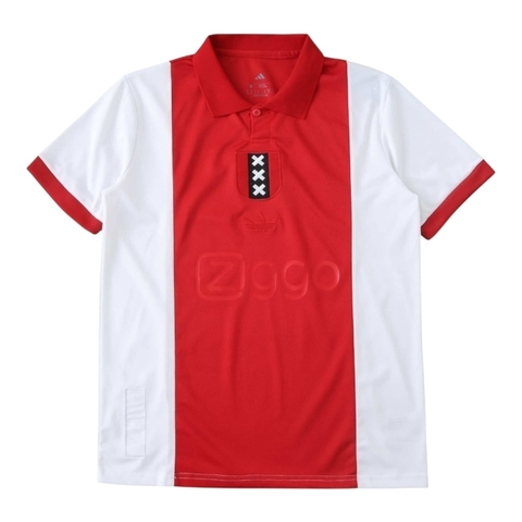 Camisa Ajax Edição Aniversário 125 anos 25/26 - Torcedor Adidas Masculina - Branca e vermelha