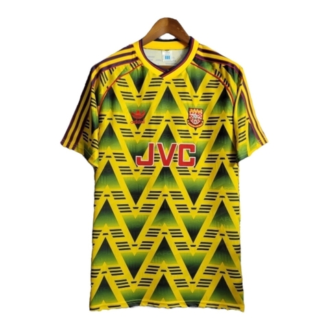 Camisa Retrô Arsenal II 91/93 - Masculina Adidas - Amarela com detalhes em verde e vermelho