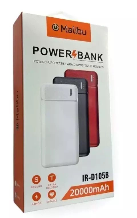 Cargador portátil powerbank 20000mAh Malibu IRD105B