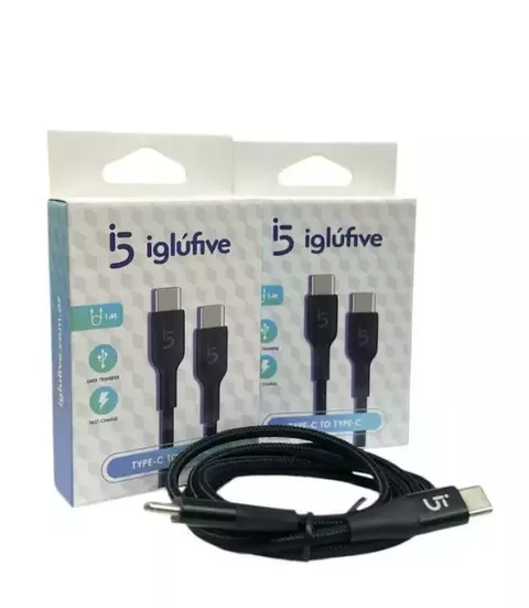 Cable 1 mt USB C a C mallado datos y carga rápida IGLUFIVE