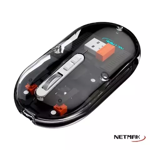 Mouse inalámbrico + BLUETOOTH Recargable Optimize NETMAK M670