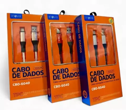 Cable USB Tipo-C datos carga rápida 3.4MAX súper reforzado inova CBO-6040