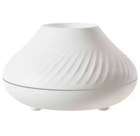 Difusor Humidificador Arómatico Efecto de llama y luz Blanco/Negro