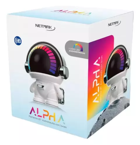 Parlante Portartil Astronauta Bluetooth Efectos Audiorítmico ALPHA NETMAK