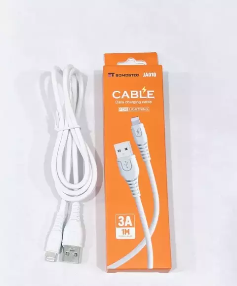 Cable tipo Lightning IPhone carga y datos 3A 1 metro SOMOSTEC