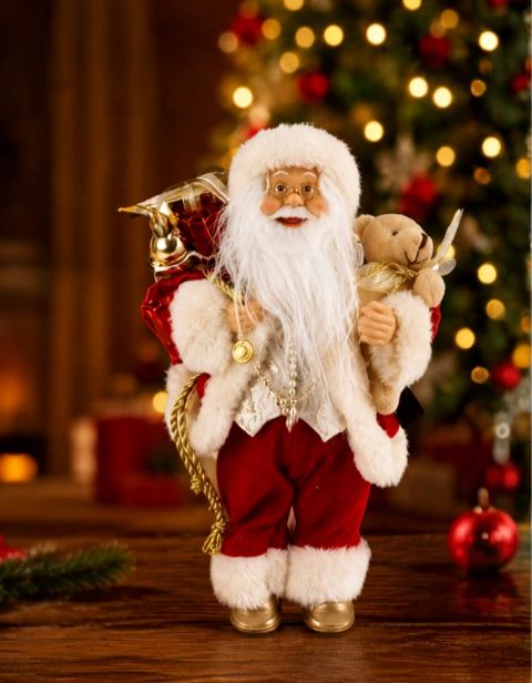 Enfeite Papai Noel 30cm Ursinhopresentes Enfeite Natal Decor