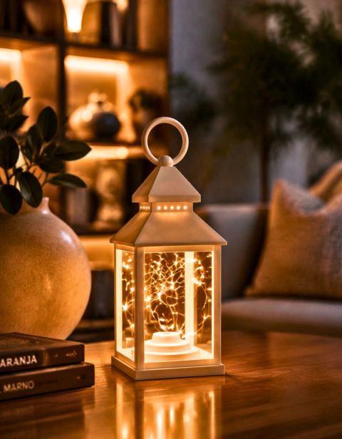 Luminária Mesa Decorativa Lamparina Leds Retrô Sem Fio Luxo