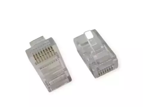 Fichas Conector (Plug) RJ45 Cat6 Reguvolt Bolsa x 100 Unidades (RV-PLUG-6)
