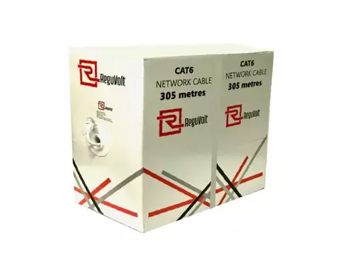 Cable UTP Cat. 6 Exterior 100% Cobre – Bobina en Caja x 305 m – Reguvolt (RV-UTP-602)