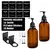 Conjunto de garrafa de sabão marrom 500ml com etiqueta preta. - comprar online