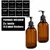Conjunto de garrafa de sabão marrom 500ml com etiqueta preta. - Tudo Aqui Store