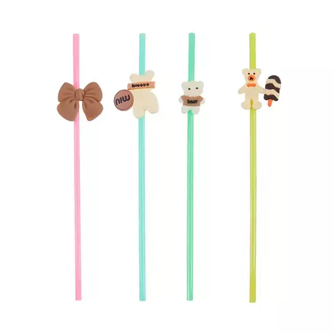 Bombilla Plástica Ositos 26cm 4 unidades - comprar en línea