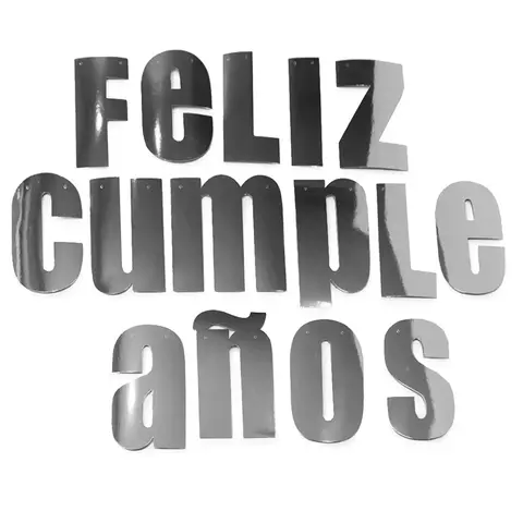 Guirnalda Feliz Cumpleaños Plateado - comprar en línea