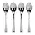 Mini cucharas plateadas metalizadas 24 unidades
